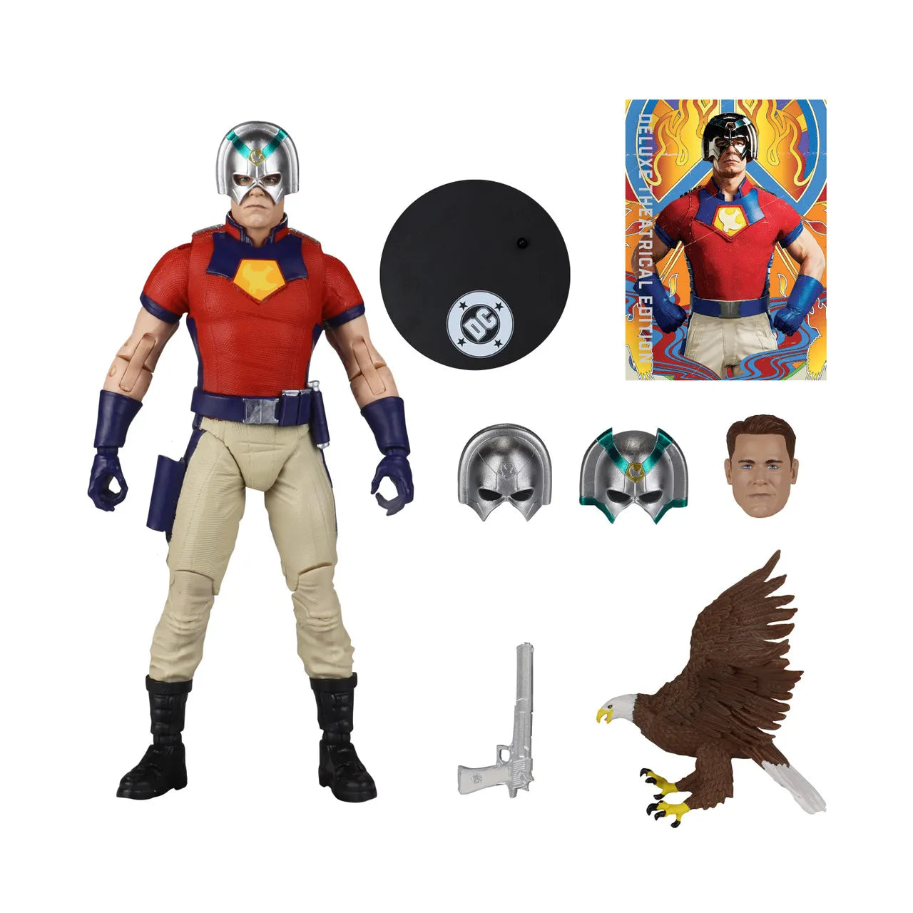 McFarlane Toys DC Multiverse – Peacemaker Edición Deluxe 18 cm | Figura de Acción Coleccionista (John Cena)