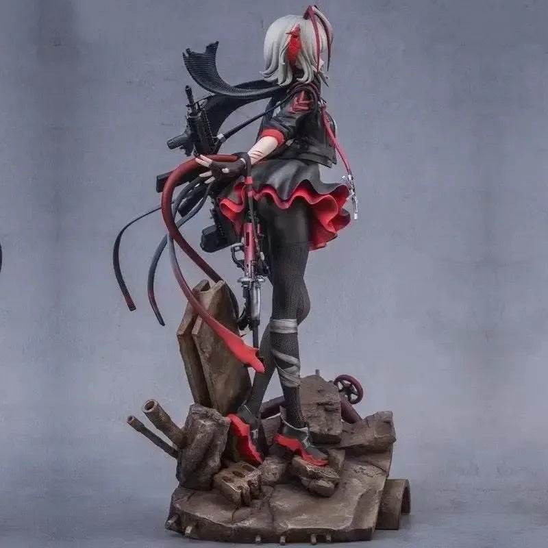 Dark Oni Anime Warrior Statue – Arknights Style Demon Girl Collector Figure 26 cm