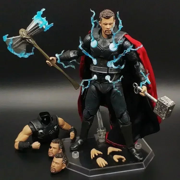Figura Thor – Avengers Endgame (con Stormbreaker y Rayos, 16 cm)