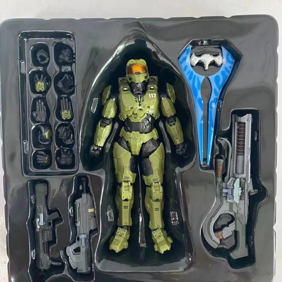 Halo – Figura Jefe Maestro Armadura Mjolnir MK VI Halo infinite (Colección de 18 cm)