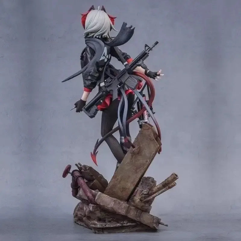 Dark Oni Anime Warrior Statue – Arknights Style Demon Girl Collector Figure 26 cm