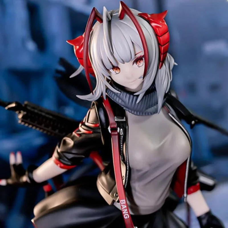 Dark Oni Anime Warrior Statue – Arknights Style Demon Girl Collector Figure 26 cm