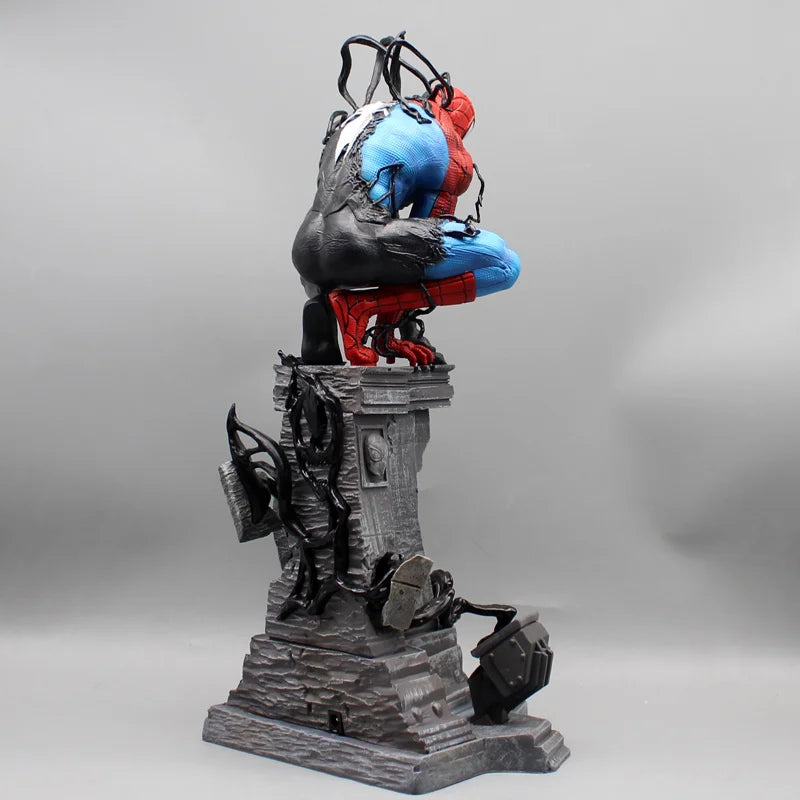 Ultimate Symbiote Spider-Man Statue – Half Venom Transformation | Premium Marvel Collectible