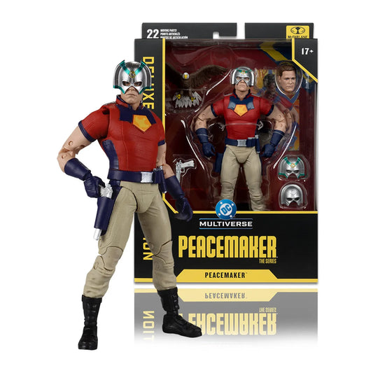 McFarlane Toys DC Multiverse – Peacemaker Edición Deluxe 18 cm | Figura de Acción Coleccionista (John Cena)