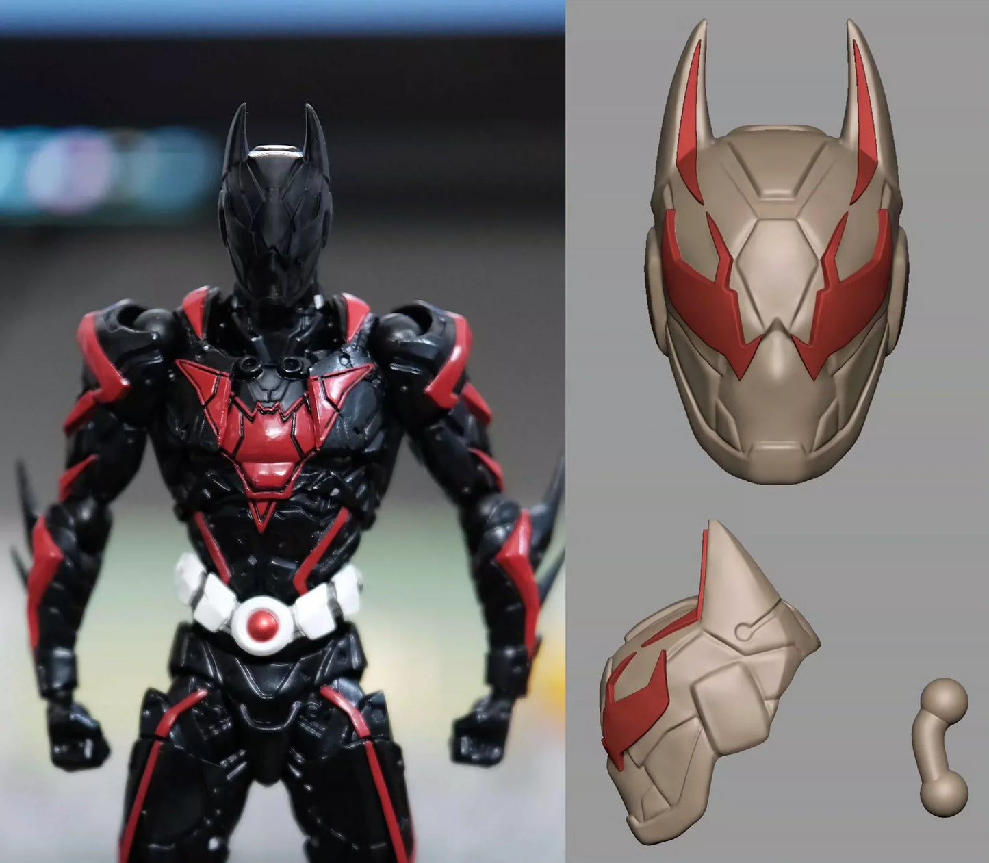 Futuristic Dark Knight Batman Armor Figure  Premium Action Figure with Accessories