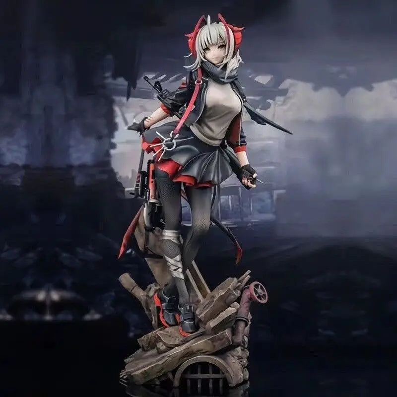 Dark Oni Anime Warrior Statue – Arknights Style Demon Girl Collector Figure 26 cm