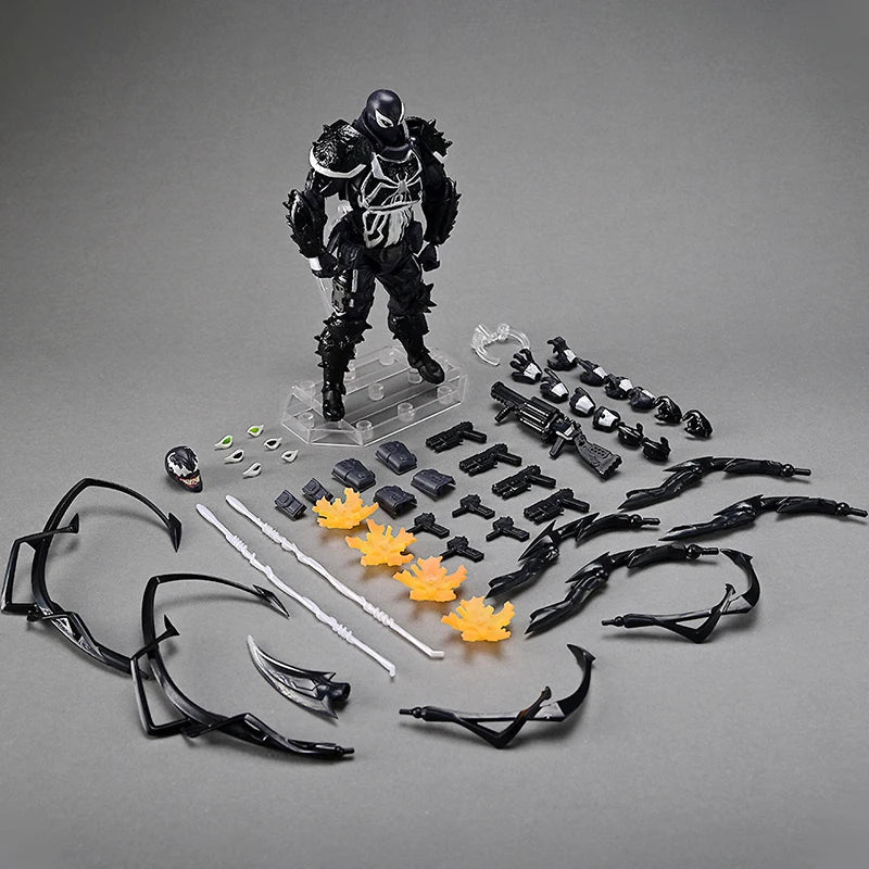Agent Venom Tactical Figure – Marvel Dark Edition with Weapons & Symbiote Arms