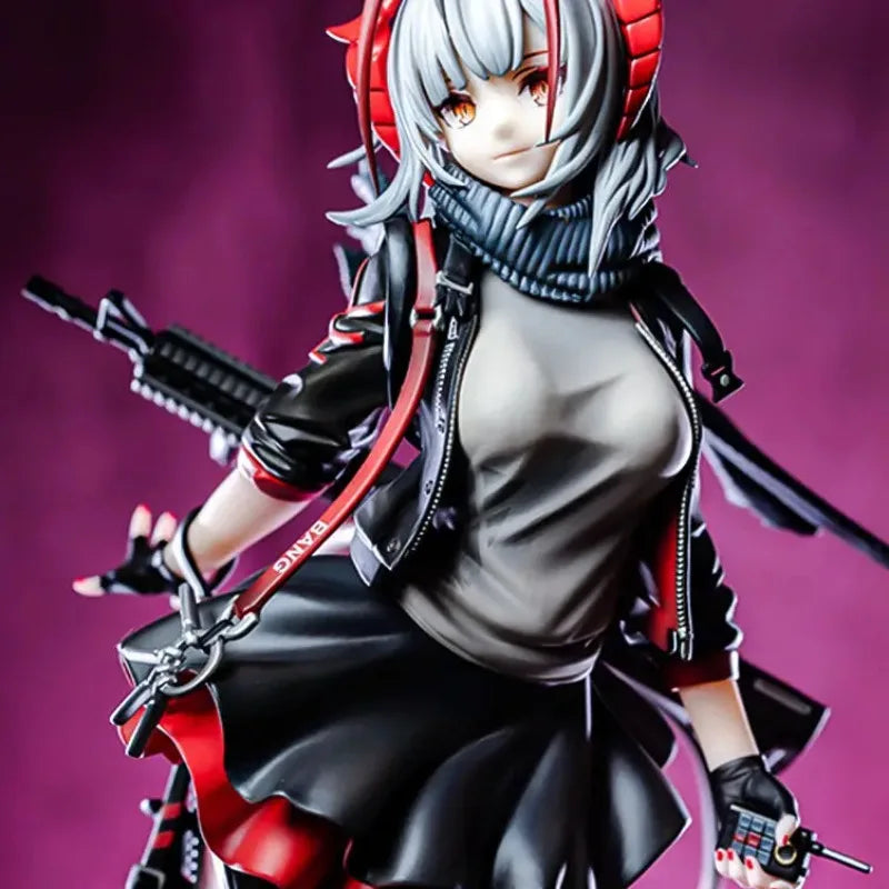 Dark Oni Anime Warrior Statue – Arknights Style Demon Girl Collector Figure 26 cm