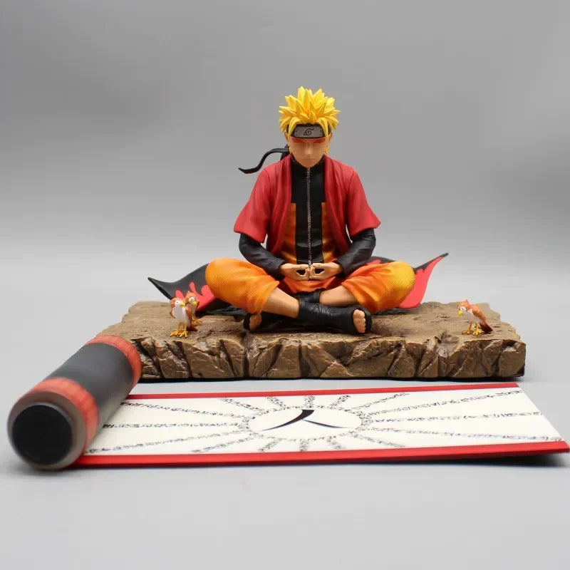 Figura Naruto Uzumaki en Meditación – Sabiduría y Poder en 16 cm