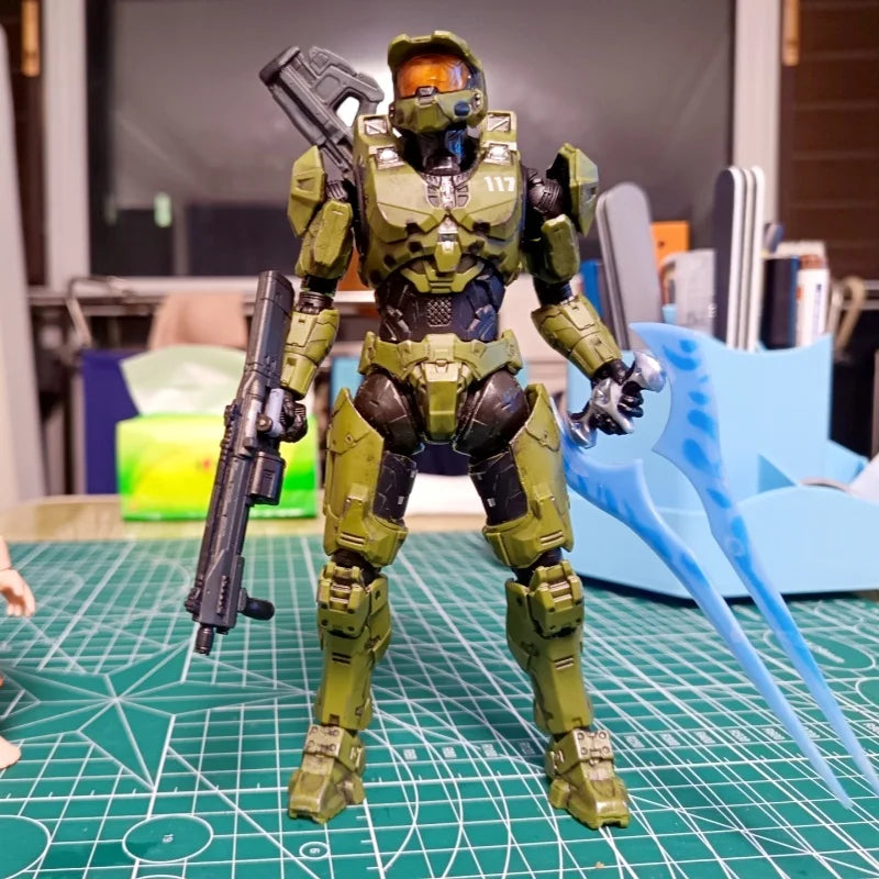 Halo – Figura Jefe Maestro Armadura Mjolnir MK VI Halo infinite (Colección de 18 cm)