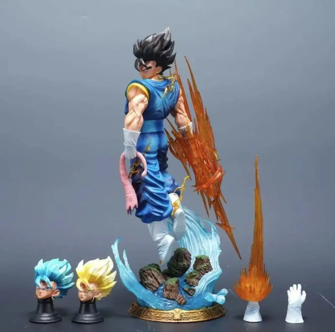 Figura Vegetto  Super Saiyan – 40 cm Edición Coleccionista con Cabeza Intercambiable